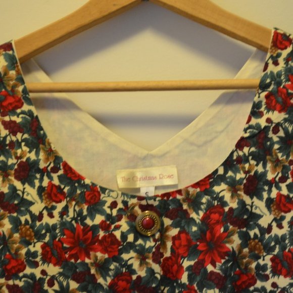 The Christmas Rose S Sleeveless Modest Dress - Picture 2 of 7